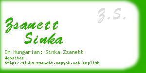 zsanett sinka business card